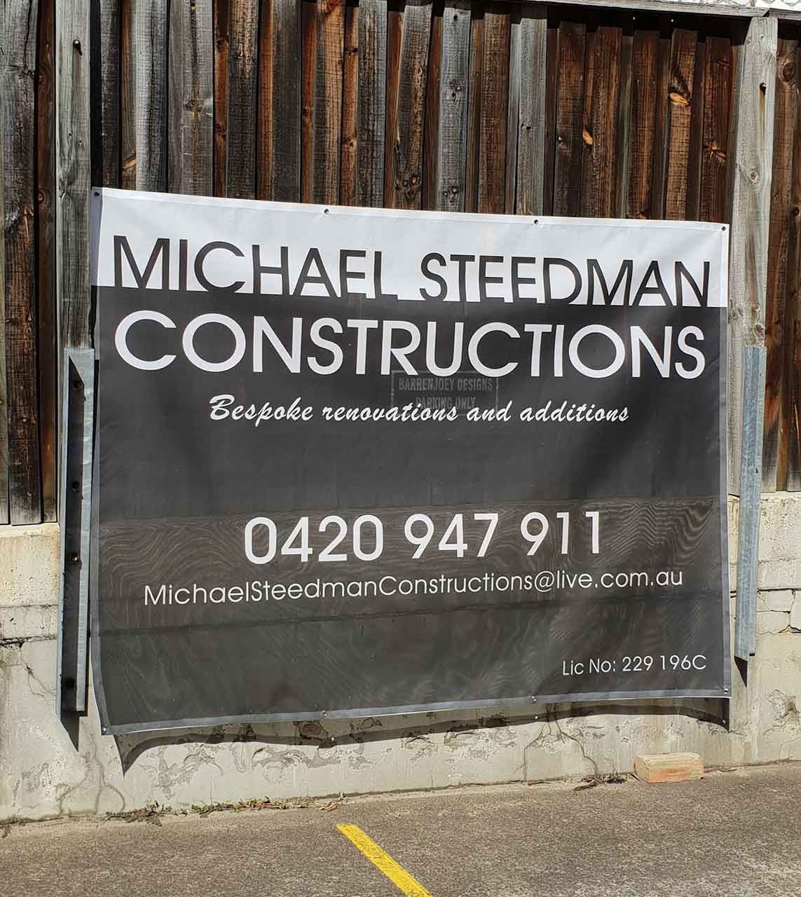 Construction banner